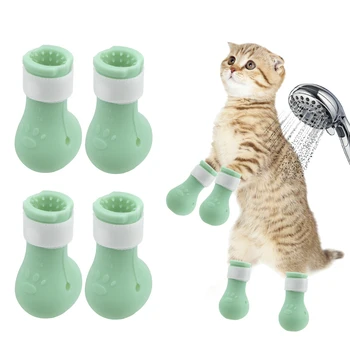 

Shoes Pet Washing Anti-Scratch Cat Feet Set Cut Nails Bath Anti-Scratch Bite Washing Bath Supplies Paw Protector Boots