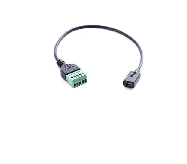 Solderless USB разъем USB2.0 версия USB3.1 type-c женский зеленый solderless терминал кабель мобильный компьютер кабель
