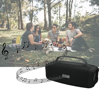 

Booms Bass L17 Wireless Bluetooth Speaker Portable Outdoor Column Box Loud Subwoofer Stereo Speaker Support Tf Fm Usb