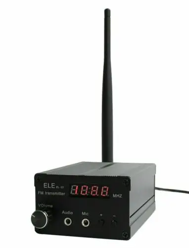 

87-108MHZ 5W Stereo FM transmitter 0.2W 1W 3W 5w power Adjustable + antenna + power supply