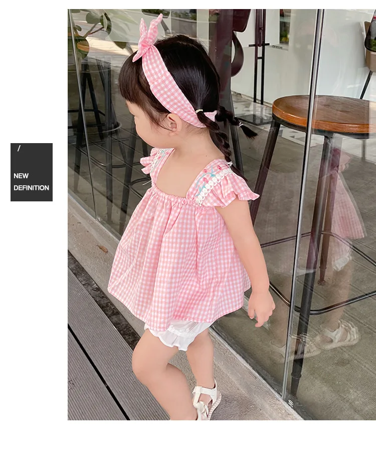 Baby Bodysuits cheap Summer Cute Kids Baby Girl Sleeveless Printing Sister Rompers Braces Suit Infant Baby Girl Newborn Rompers Clothes Baby Bodysuits medium