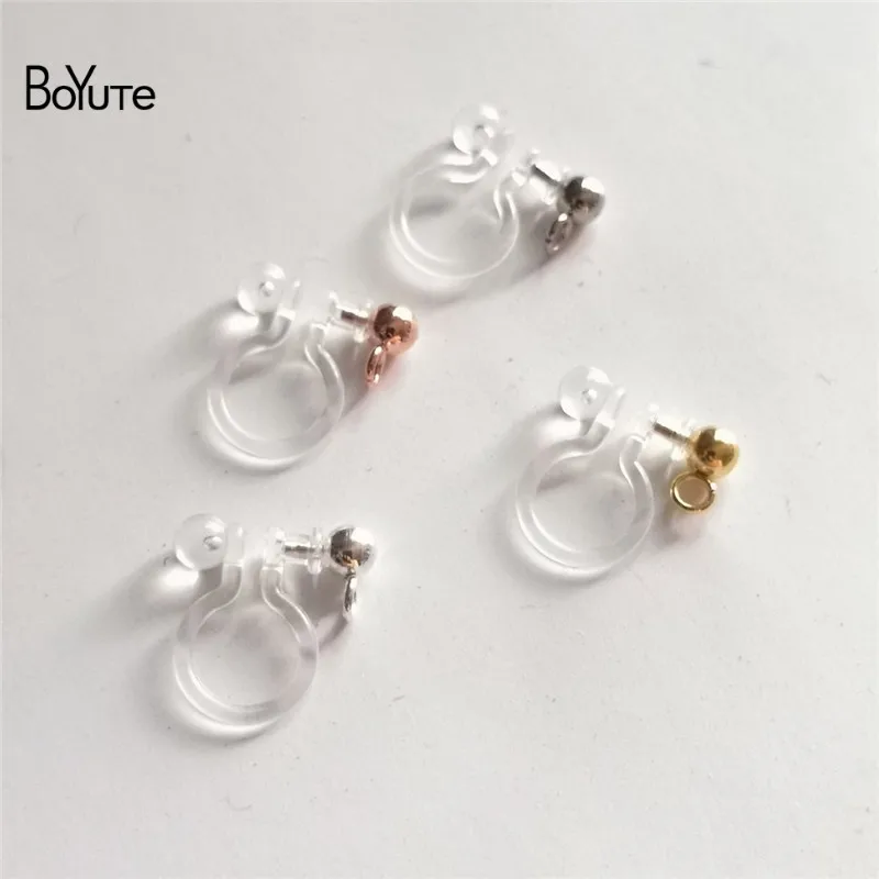 

BoYuTe (10 Pieces/Lot) 9*11MM Hypoallergenic Invisible Ear Clip No Pierced Diy Hand Made Earrings Jewelry Accessories