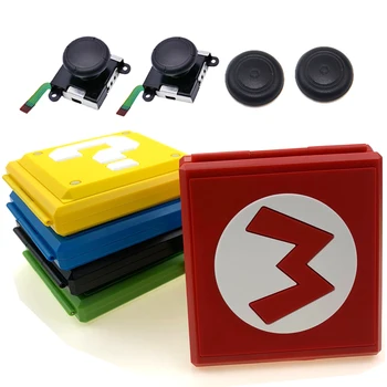 

New For Nintend Switch Game Card Case Storage Box for Nintendo Switch for 12 in 1 NS Game Cards case + 3D Analog joystickers