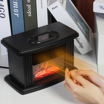 

Black Portable Electric Heater Personal Space Heater Warmer PTC Heating Adjustable Overheat &Tip-Over Protection
