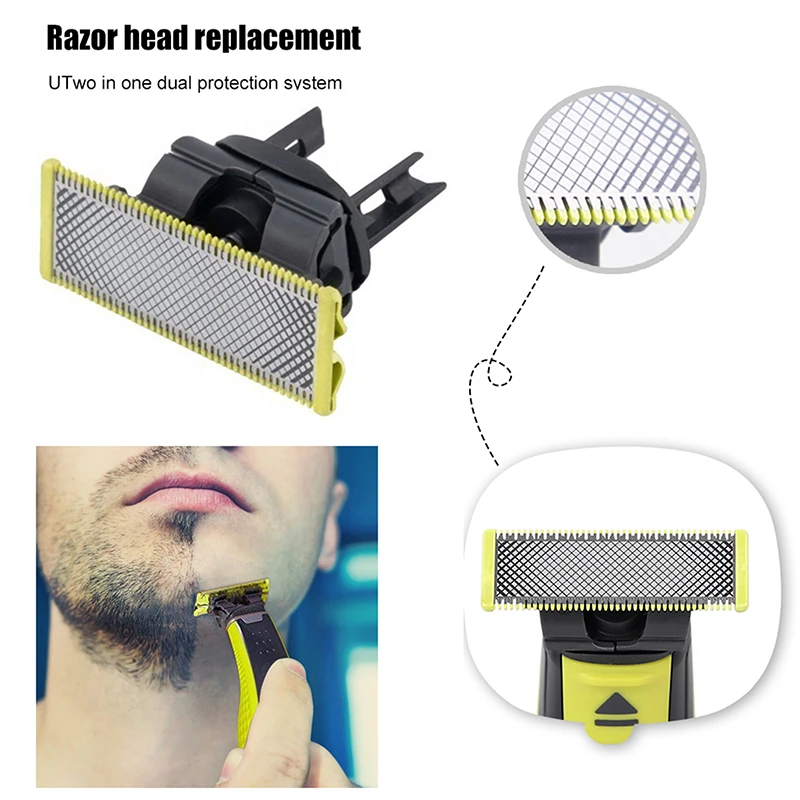 Men Manual Beard Shaver Head Replacement Blade Trimmer Blades Spare Parts For QP210-QP6523 OneBlade Razor | Красота и здоровье