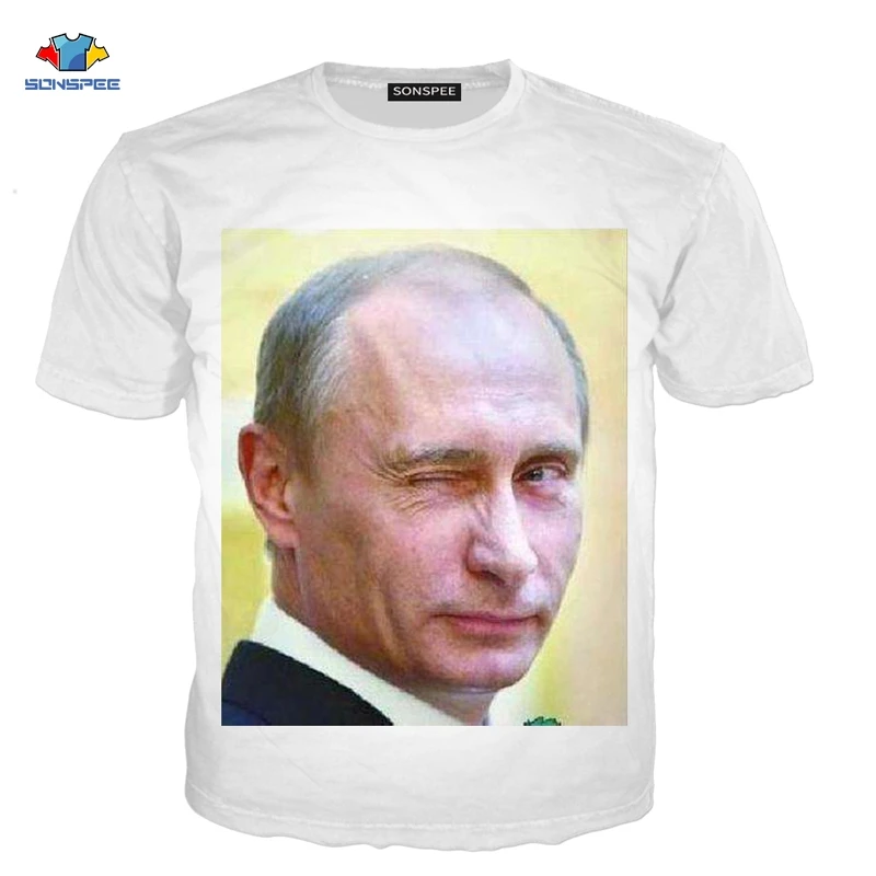 13 SONSPEE новая забавная Для Мужчин's Футболка Путин короткий рукав, модная кофта с матросским воротником животных Путин футболка с медведем, 3D принтованные летние Для мужчин Детские футболки с рисунками из мультфильмов - Цвет: 13