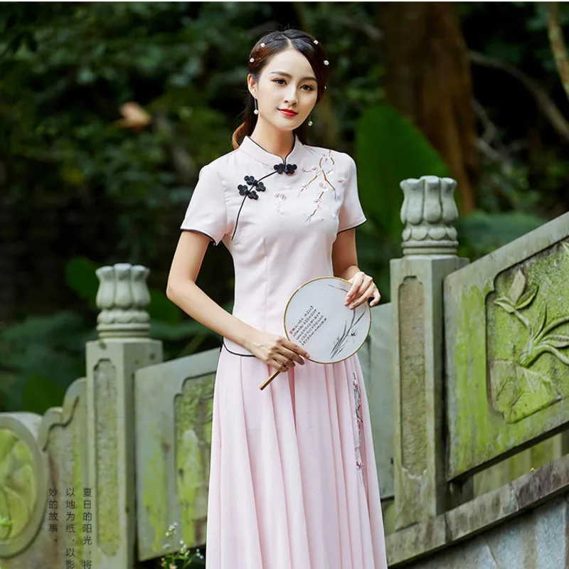 Sheng Coco блузки Cheongsam блузка в китайском стиле чайный костюм цветы вышивка блузки Cheongsam женская хлопковая рубашка