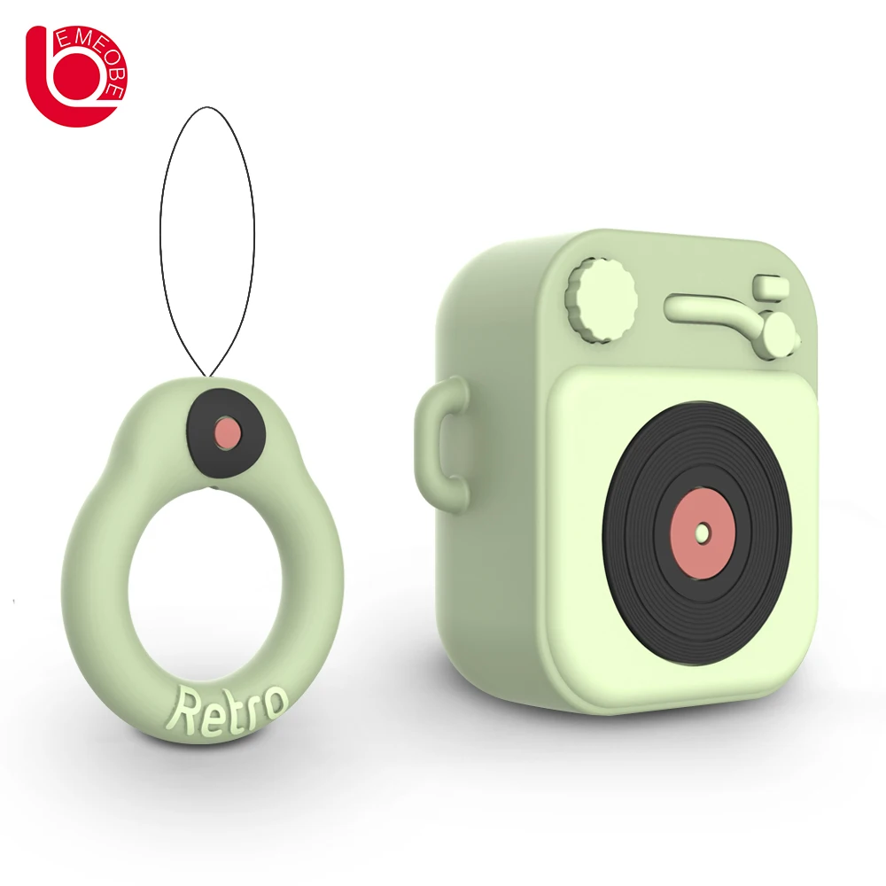 Airpods гарнитура крышка для беспроводной Bluetooth силиконовый чехол мультфильм ретро