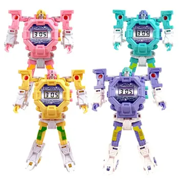 

Deformation Robot Watch Children Electronic Wristwatch Robots Transformation Creative Cartoon Figures Toys Kids Gift E65D
