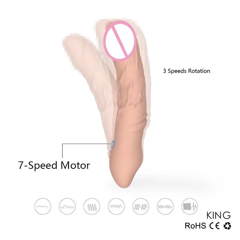 Фаллоимитаторы с двойным мотором 9 скоростей зарядка через USB|realistic dildo vibrator|vibrators