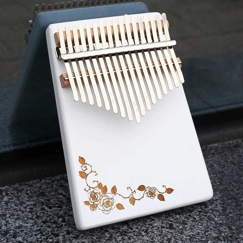 KERUS 17 teclas Kalimba pulgar Piano hecho por whit sola placa de madera de alta calidad cuerpo de caoba instrumento musical