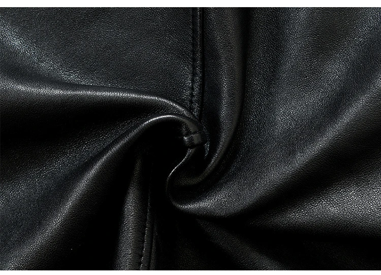 Мужская умная повседневная куртка из натуральной кожи однобортный slim fit Мужская кожаная куртка на пуговицах корейский стиль байкерская куртка мужская