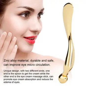

DIY Metal Divided Scoop Dark Circles Tools Salon Skin Care Massager Anti Wrinkle Face Lift Home Mixing Spatula Eye Cream Stick