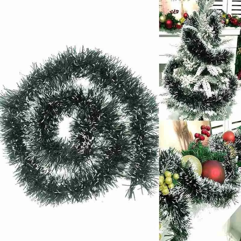 Xmas Tree Ornaments Christmas Tinsel Ribbon Decoration Home Party Holiday Decor 