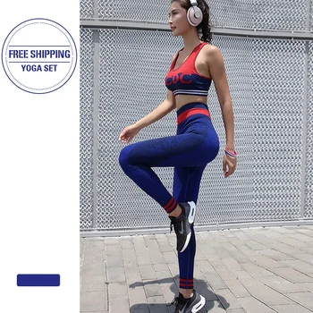 

Sexy Sports Suit Women Gradient Fitness Yoga Set Tracksuit Gym Jogging Sportswear Running Top&Leggings Sport Fitness Suit Mujer