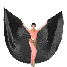 Стиль, профессиональные крылья для танца живота, крылья для танца живота Isis, золотые, серебристые, черные, 11 цветов, палочки