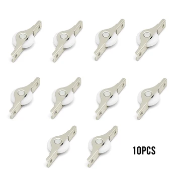 

10 Pcs Wardrobe Small Plastic Table Sliding Door Roller Cabinet Window Roller Pulley Nylon Wheel Furniture Accessories