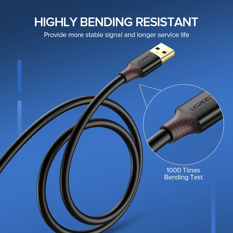 Ugreen USB-USB кабель-удлинитель Тип A папа-папа USB 3,0 2,0 удлинитель для радиатора жесткого диска Webcom USB 3,0 удлинитель кабеля