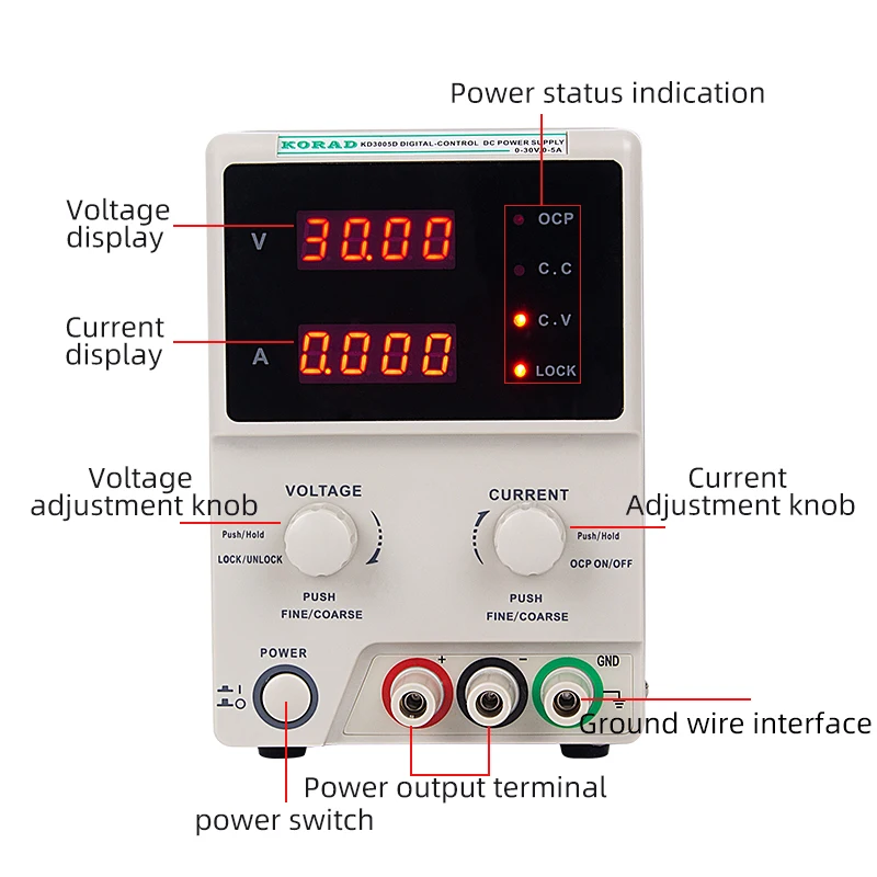 KD3005D программируемый лабораторный источник питания, регулируемый лабораторный постоянный ток, профессиональный настольный источник питания, регулятор напряжения тока 220 В