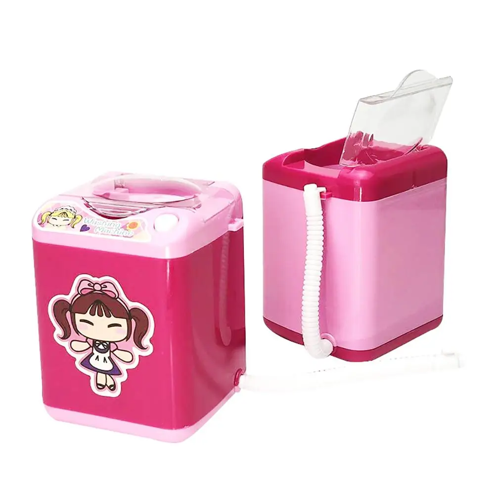 Mini Makeup Brush Cleaning Washing Machine Pretend Play Furniture Kids Toy Gift