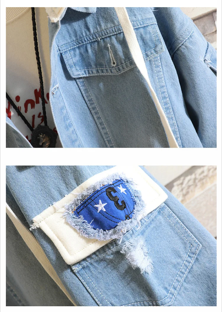 Harajuku куртки wo мужские Пикачу Харадзюку Мужская осенняя одежда Ковбойское пальто мультяшная джинсовая куртка женская укороченная куртка уличная одежда