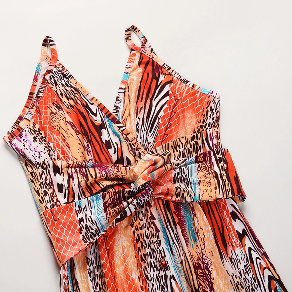 Трикотажное длинное платье с цветочным принтом весна лето 2020 Сексуальные