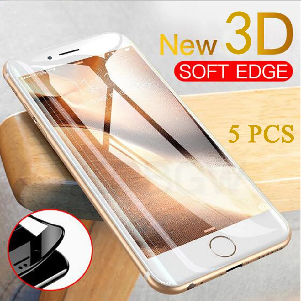 3D закругленные края полное покрытие закаленное стекло на iPhone 6 S 8 экран Защитное