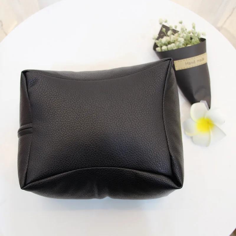 Black foot pillow ANGNYA дизайн ногтей подушки для рук Лак для ногтей держатель мягкий из искусственной кожи губка подлокотник полоса Фламинго дизайн салон маникюр - Цвет: Black foot pillow
