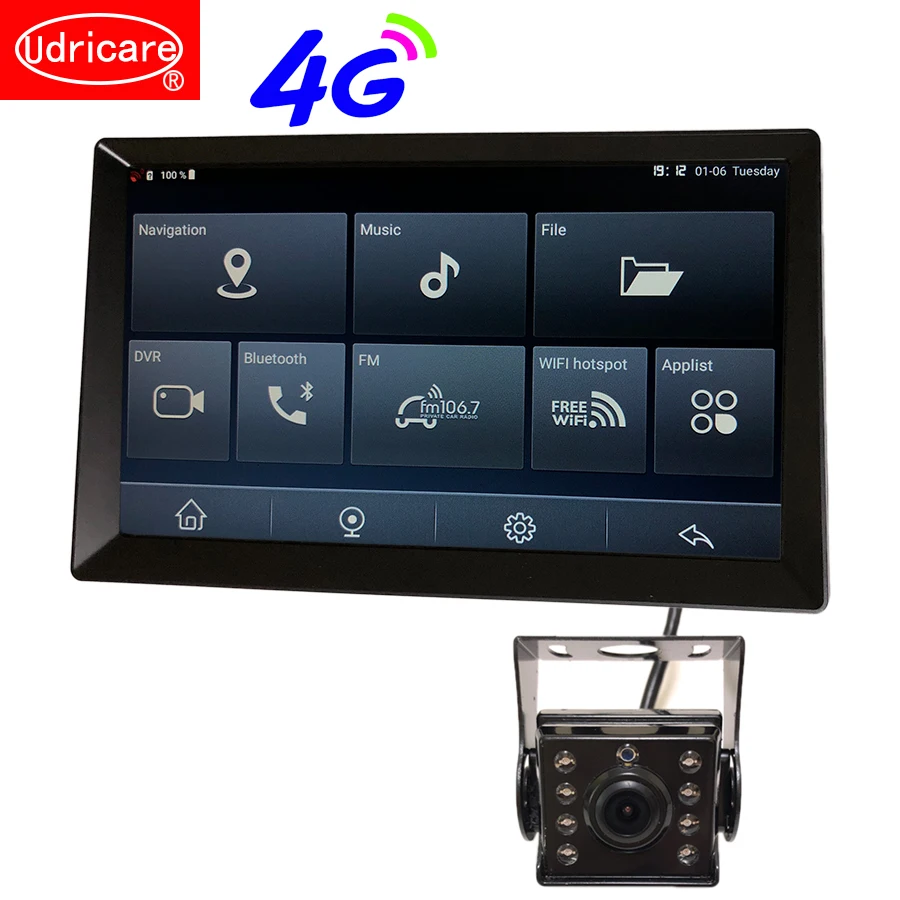 Udricare 10 дюймов 4G sim карта сеть Android 8 1 WiFi Bluetooth телефон автомобиль грузовик автобус