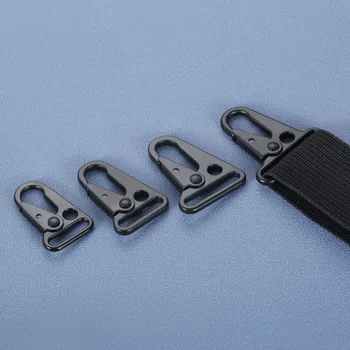 4pcs 웨빙 훅 Carabiners 슬링 클립 스프링 스냅 행거 부착 벨트 금속 다기능 캠핑 하이킹 야외 EDC