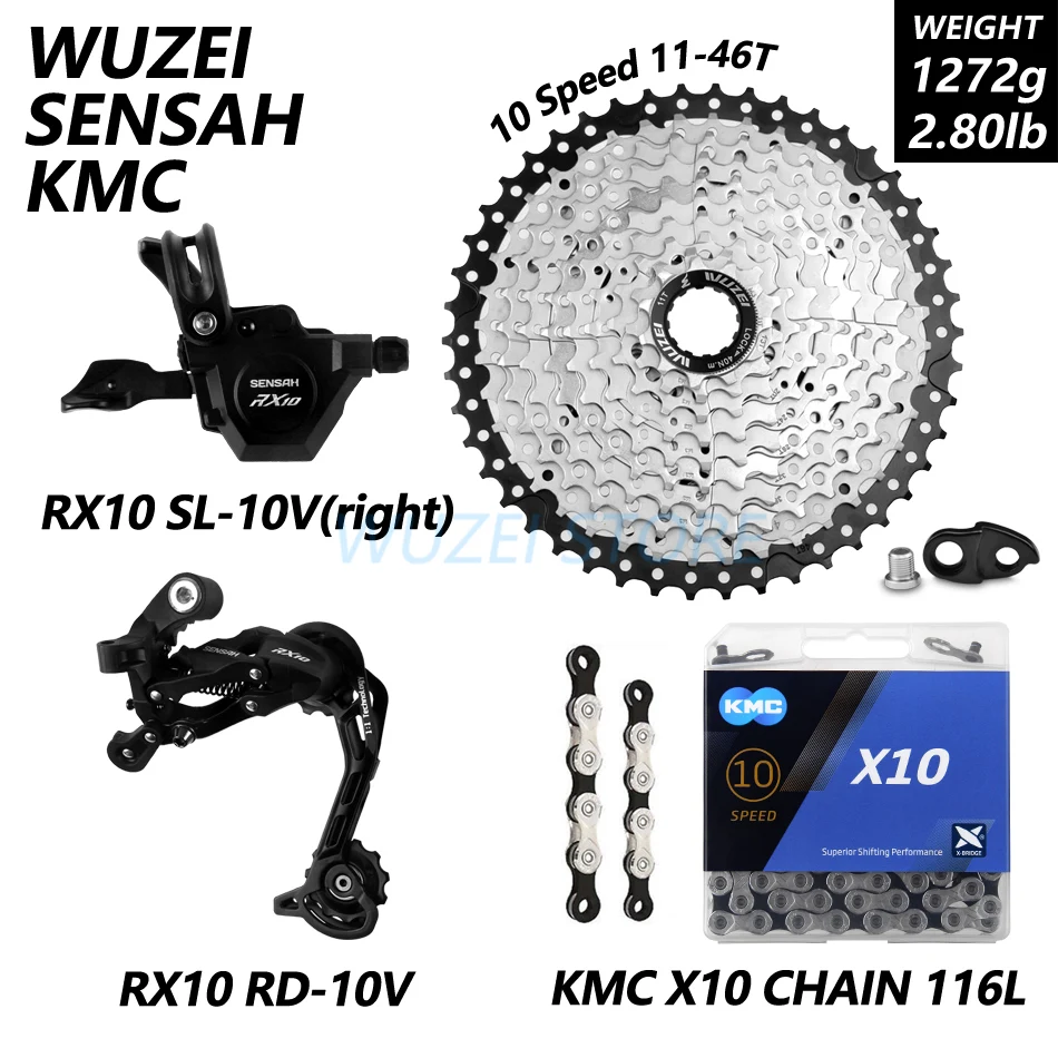 SENSAH RX10 1X10S M6000 велосипедные переключатели 11-42/46/50T Кассетный Маховик KMC X10 цепи Prowheel кривошипно MTB велосипеда указано