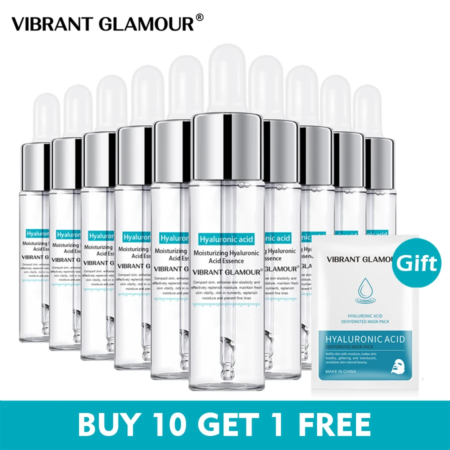 Hyaluronic Acid Shrink Pore Face Serum Moisturizing Whitening Essence Anti-Aging Deep hydration Skin Care Buy 10 Get 1 Free