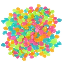 HLZS-500Pcs в темном саду светящиеся гальки Для дорожки аквариума аквариум декоративные растения садовая дорожка терраса газон светящийся камень C
