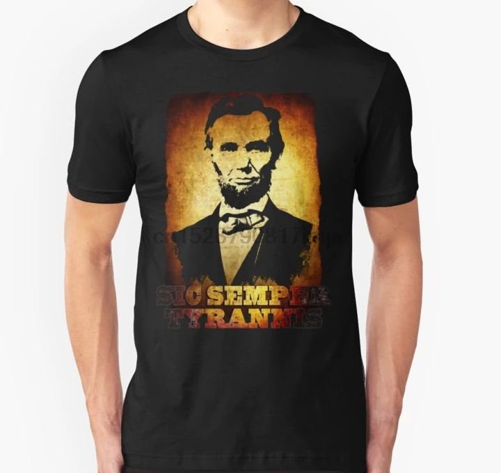 Мужская футболка Sic Semper Tyrannis Авраам Линкольн облегающая wo футболки Топ | одежда