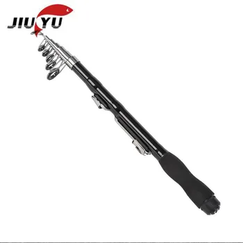 

2020 new Black 1.5M Fiber Glass Fishing Rod Telescopic Fishing Pole Carp Feeder Spinning Rod Lightweight and tough Portable