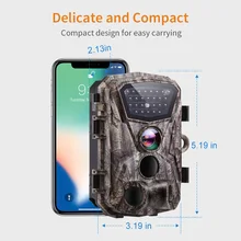 1080P фотоловушка HD для охоты на диких животных угол 120 градусов 0,5 s время запуска охотничья камера с ИК ночного видения IP56