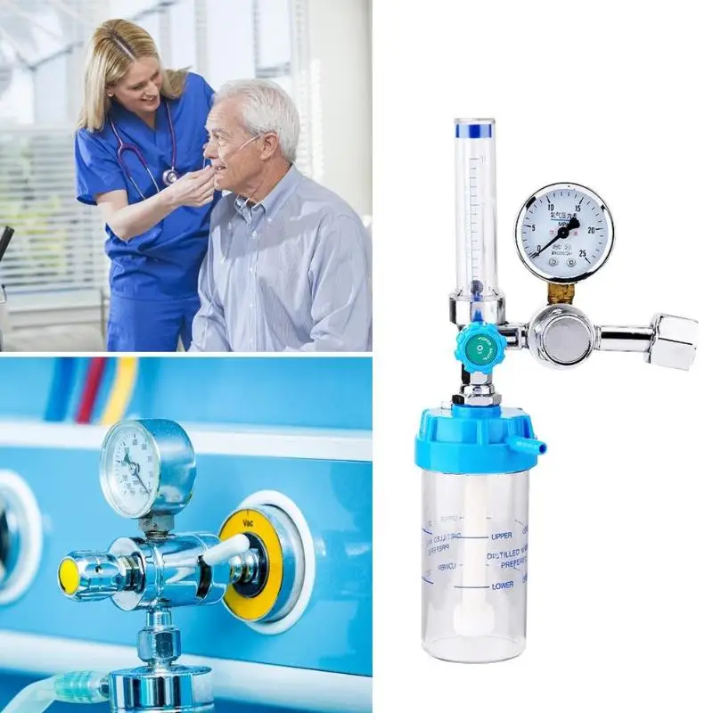 O2 Medical Oxygen Meter Medical Valve Body Zinc Alloy Pressure Regulators inhaler Pressure Reducing Valve Oxygen Meter