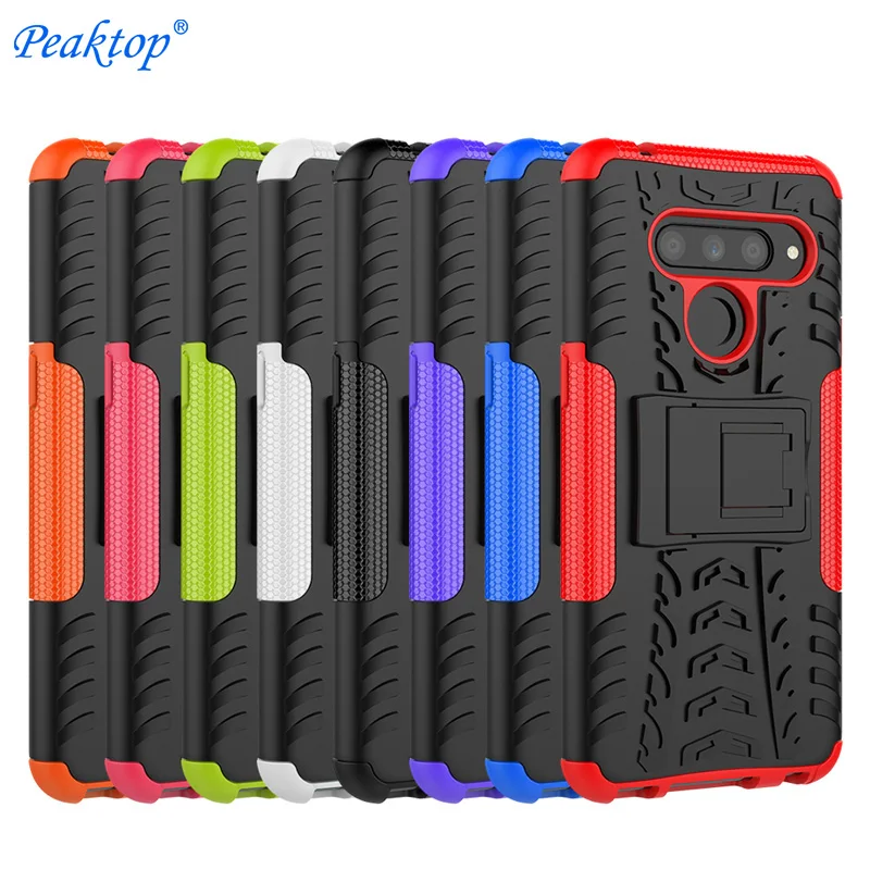 

Fashion PC + TPU Silicone Funda Case For Etui LG V50 Case Shockproof Smartphone Back Cover Coque For LG V40 Case LG V30 Capa