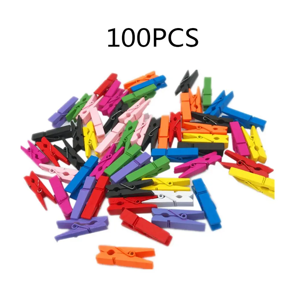 

natural wood clips wood color clips photo clips DIY accessories Square Blackboard Small Wooden clamp daily supplies
