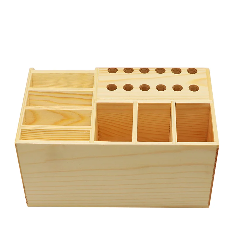 Wooden Multi-Function Storage Box For Mobile Phone Repair Tools Holder  Screwdriver/Tweezer Pliers Stand Rack Wood Container