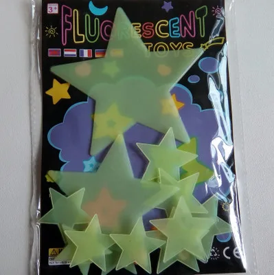 Fluorescent Luminous Kids Bedroom Storage Rooms Star Baby Children's Glow in the Dark Toys Sticker Adhesive chritmas decorations