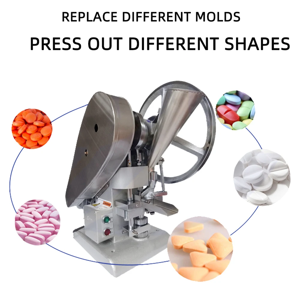 SWANSOFT TDP-1.5 single punch suger Milk slice pill making camphor tablet press machine | Инструменты
