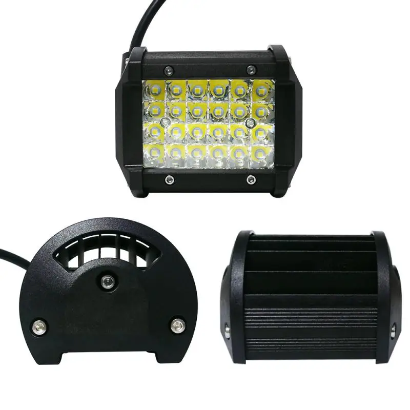 Samochodów reflektory LED SUV reflektor motocyklowy reflektor lampy samochodowe części 24 LED 4 wiersz 72W światło robocze