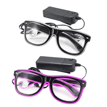 

2 Pcs LED Light Glasses Party Toy Glasses - Ice Blue & Purple