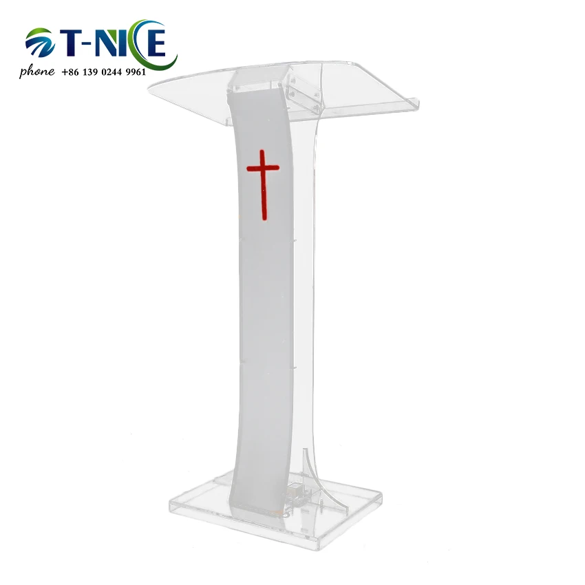 Standing Pulpit Cheap Lectern Teacher Training Lecture Podium Conference Room Rostrum Dais With Light
