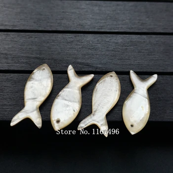 

100pcs/lot 10x26mm Natural Fish cut Mother Pearl Shell Fish Mother Pearl for DIY Jewelry MOP Shell Beads