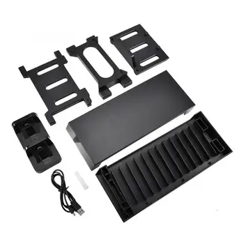 

Vertical Console Stand Cooling Fan Game Disk Rack Holder for PS4 SLIM PRO XboxONE S Storage Holder for PS4