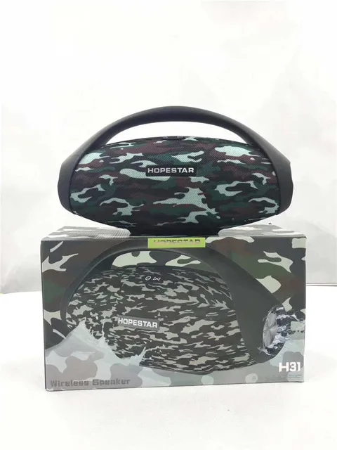 Camouflage HOPESTAR H31 тяжелый бас огромная мощность 32 Вт Bluetooth динамик стереозвуковая панель бас беспроводной динамик сабвуфер TF USB портативный - Цвет: Camouflage