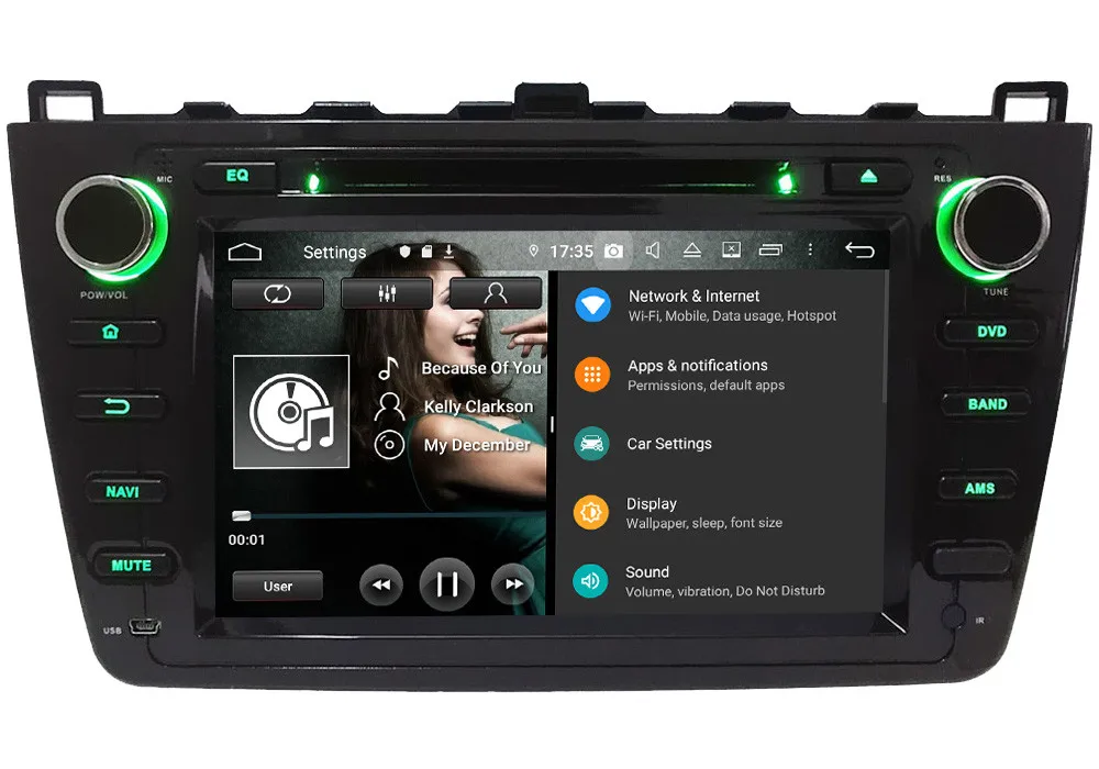 Best Klyde IPS 4G WIFI Android 9 Octa Core 4GB RAM 64GB ROM DSP BT Car DVD Multimedia Player Stereo For Mazda 6 Ultra Ruiyi 2008-2015 7