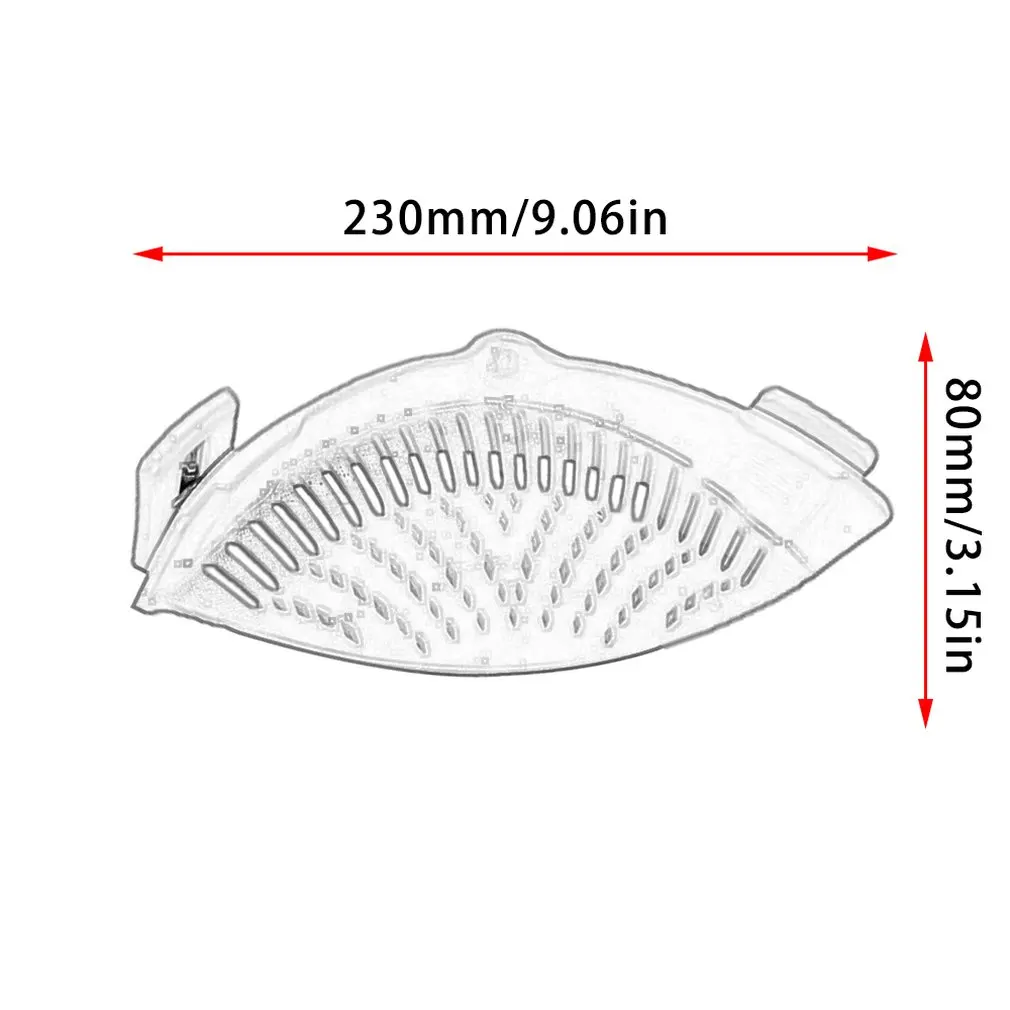 A2610 Kitchen Drainer Silicone Pot Side Vegetable Pouring Vegetable Drainer Household Filter Water Noodle Leakproof Drainer